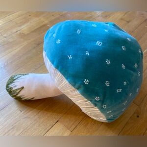 John Derian X Target Teal and White Mushroom Accent Pillow